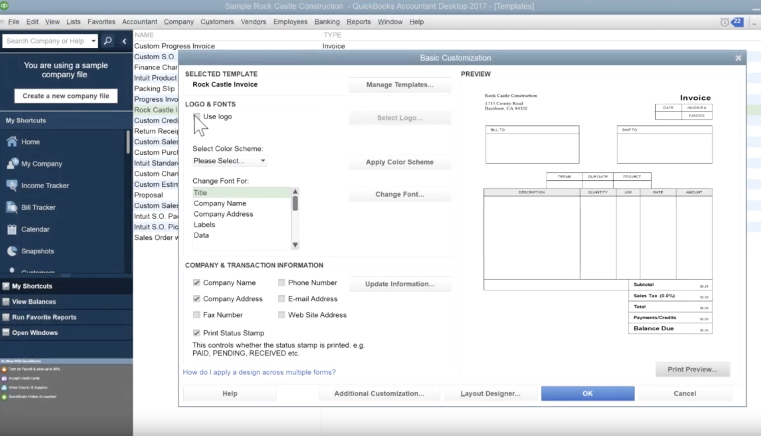 How to Edit an Invoice Template in QuickBooks Desktop - Gentle