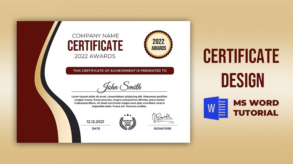 How to make Certificate Design in Microsoft word  MS Word Certificate  Design Tutorial