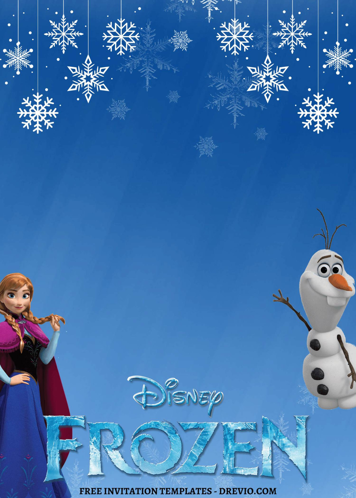 + Ice Princess Disney Frozen Canva Birthday Invitation Templates