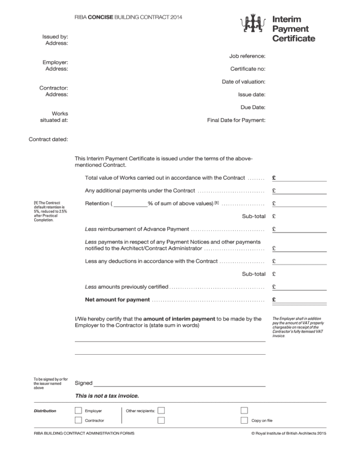 Interim Payment Certificate Pdf - Fill Online, Printable, Fillable