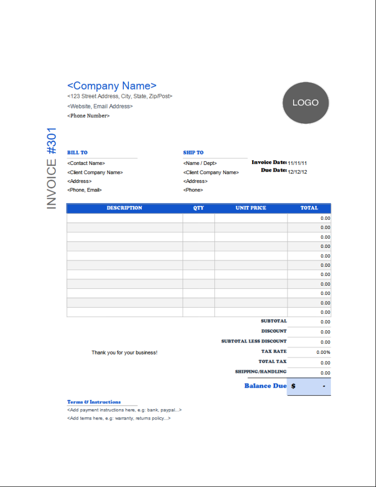 Itemized Bill - Invoice Simple