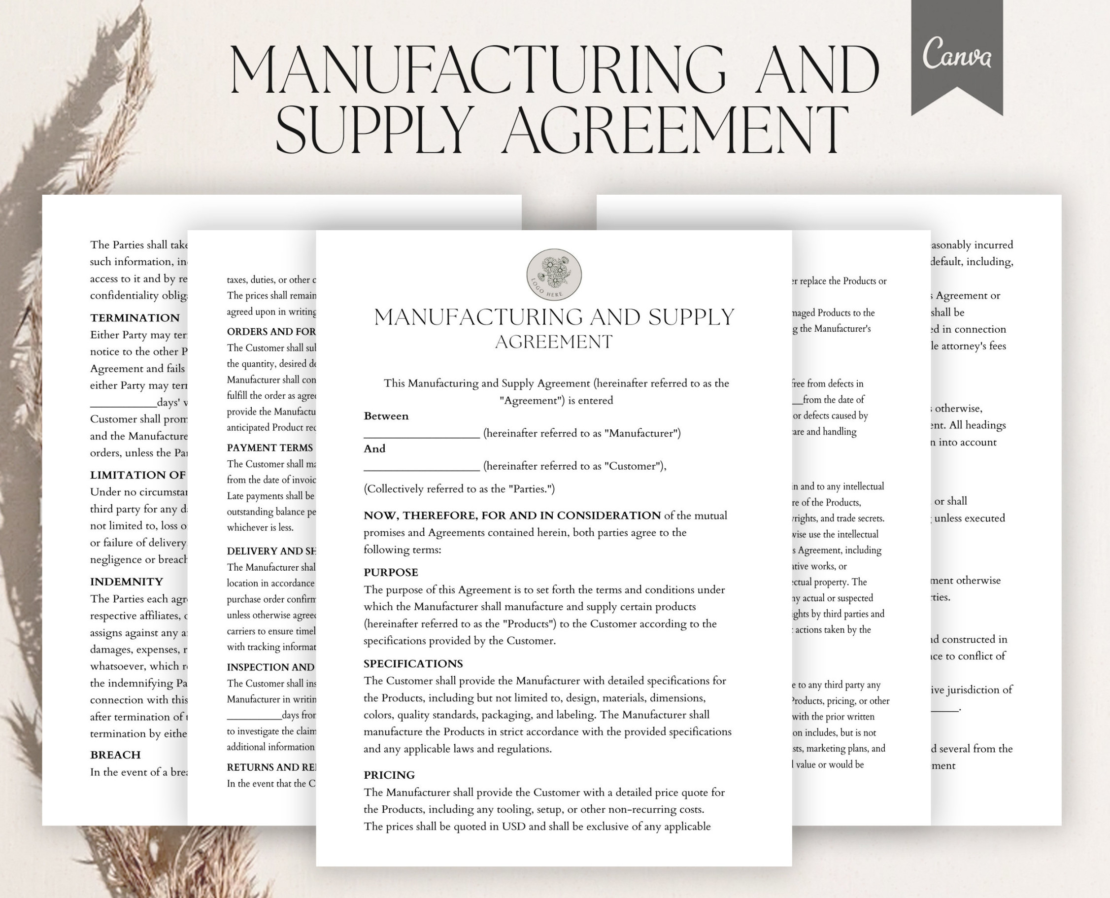 Manufacturing and Supply Agreement, Manufacturing Agreement