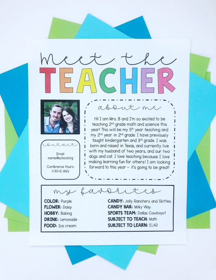 Meet the Teacher Handout & Tips for Success (+ FREEBIE)