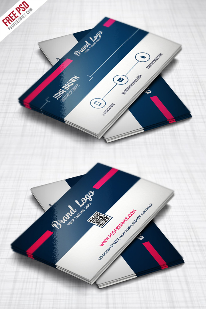 Modern Business card Design Template Free PSD  PSDFreebies