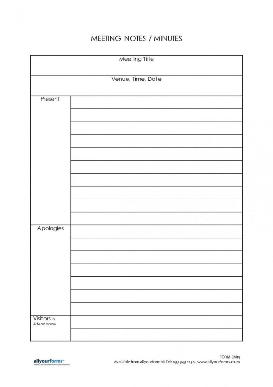 Note Taking Template Pages