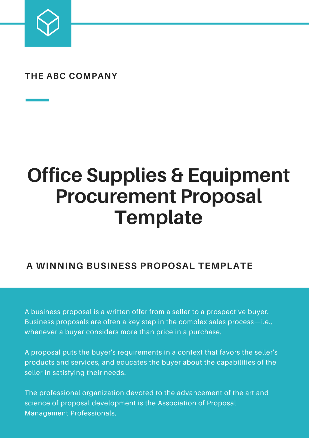 Office Supplies & Equipment Procurement Proposal Template - RFPLY