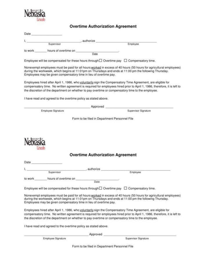 + Overtime Authorization Forms & Templates - PDF, DOC