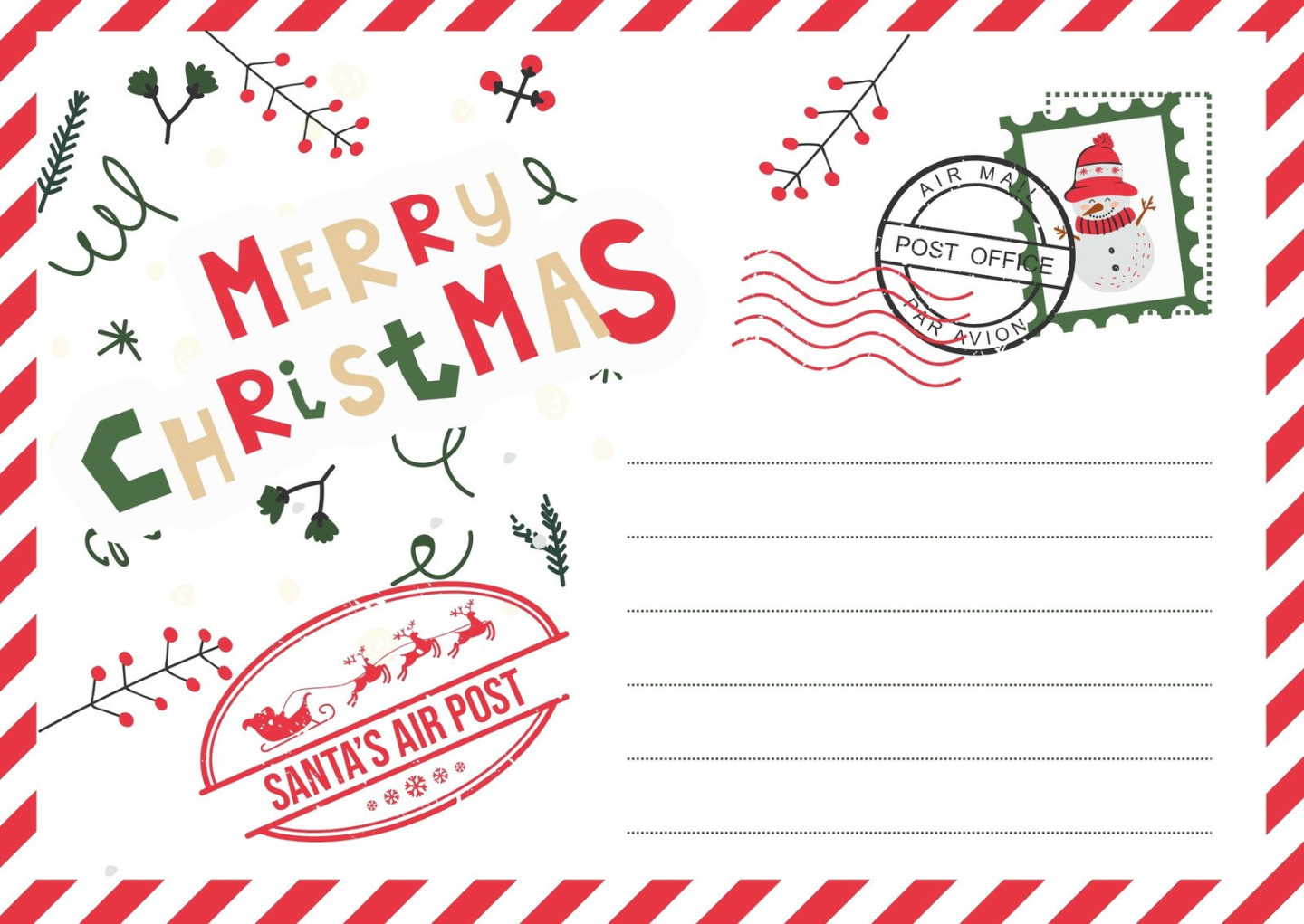 Page  - Free custom printable Christmas card templates  Canva