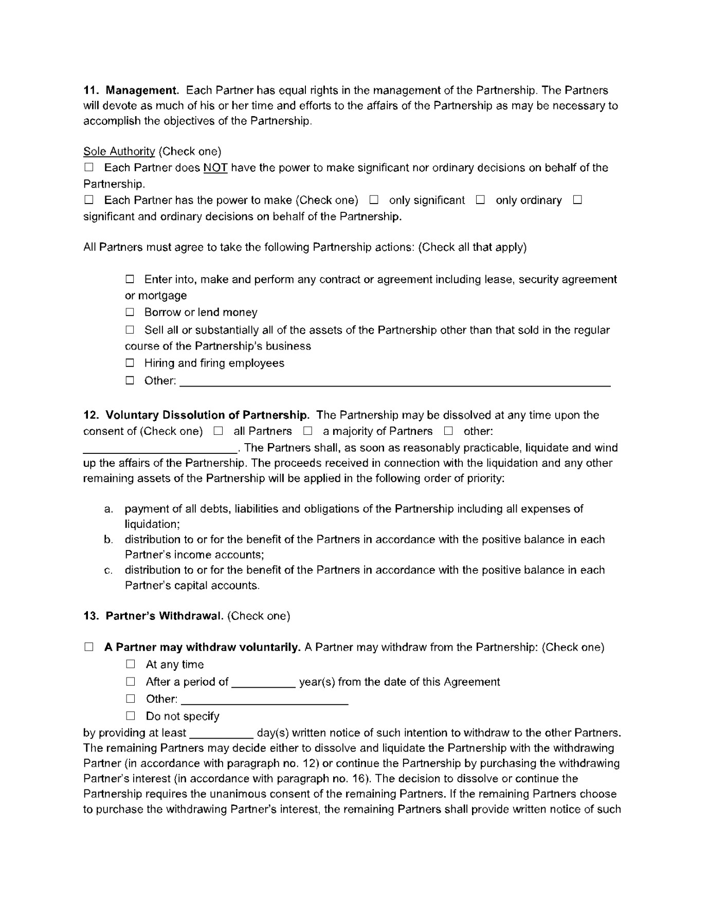 Partnership Agreement Template in : Free Download