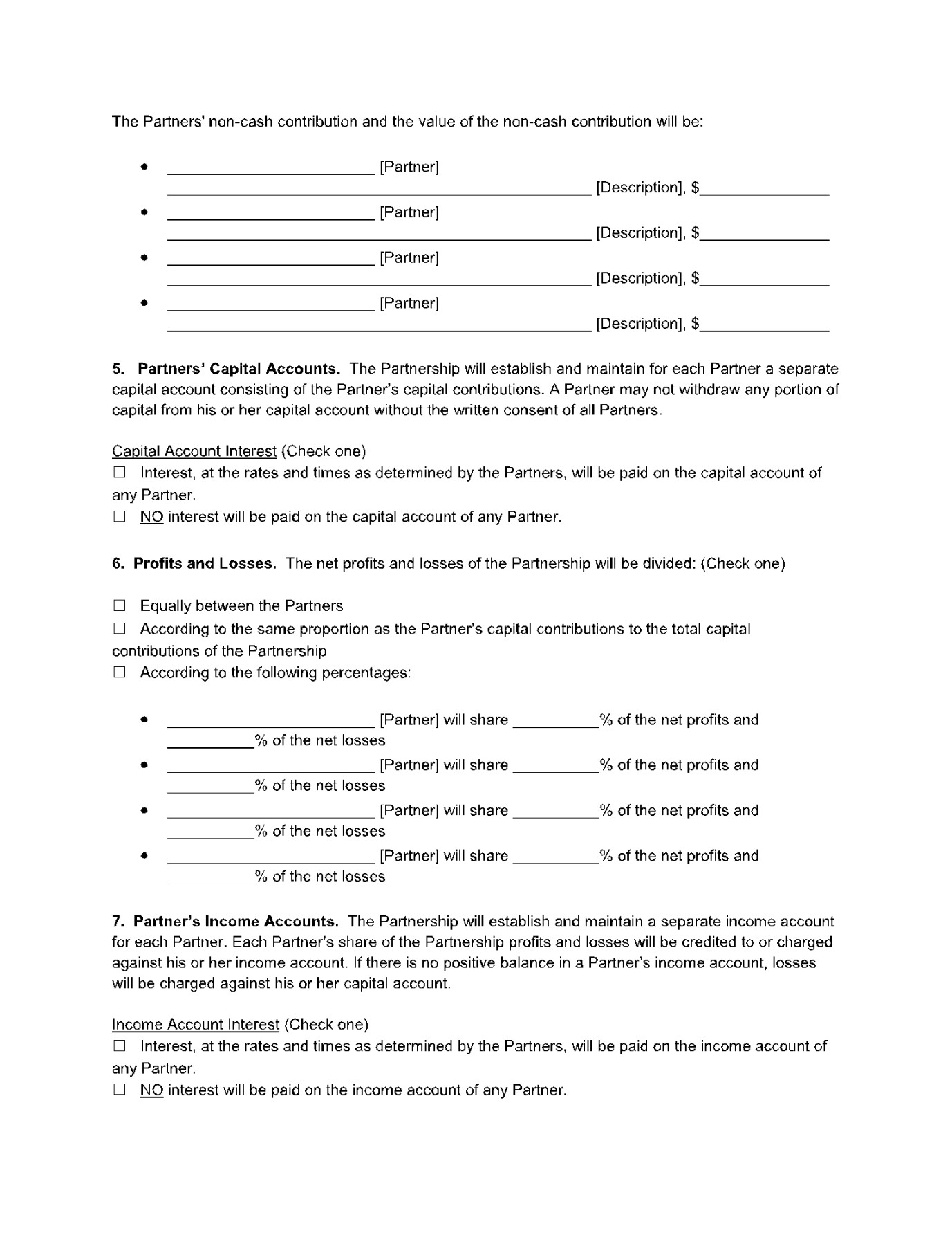 Partnership Agreement Template in : Free Download