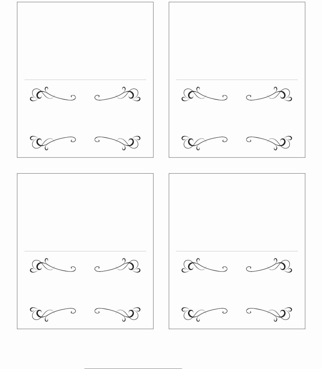 Place Cards Templates  Per Sheet