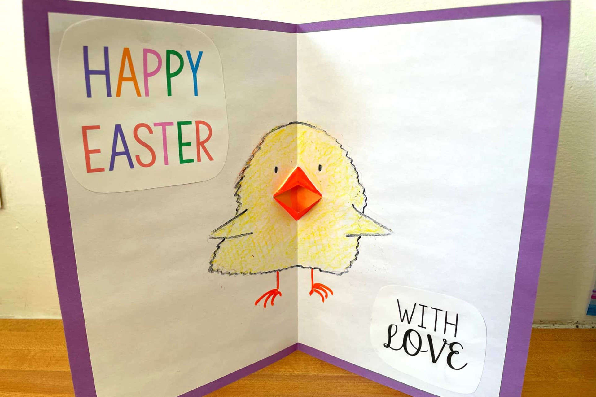 Pop-up Easter chick card - The Craft Balloon