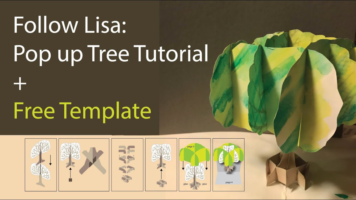 Pop up Tree Tutorial - Free Print out Template: Follow Lisa