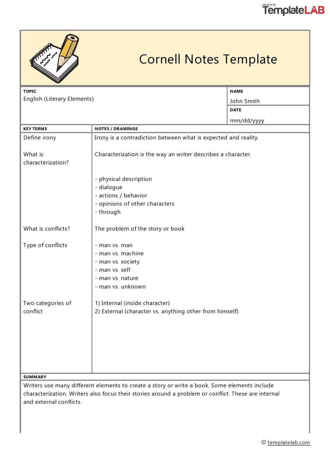 Printable Cornell Notes Templates [Word, Excel, PDF]