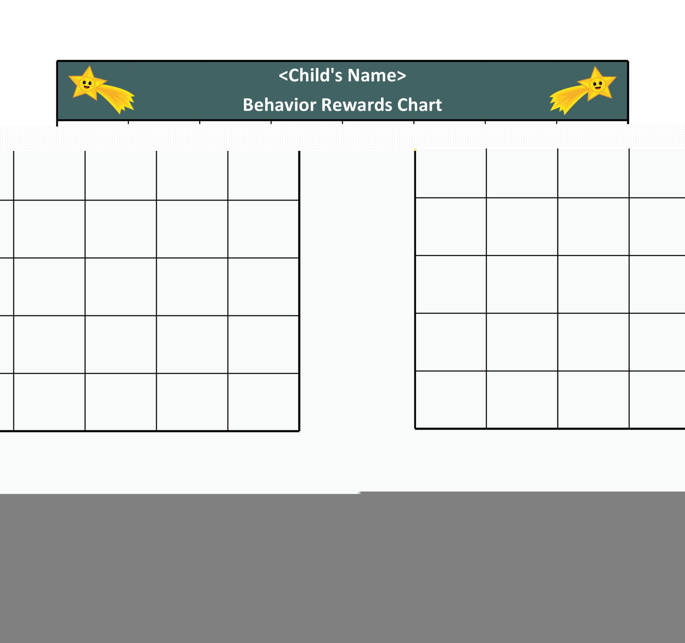 Printable Reward Charts for Kids (PDF, Excel & Word)