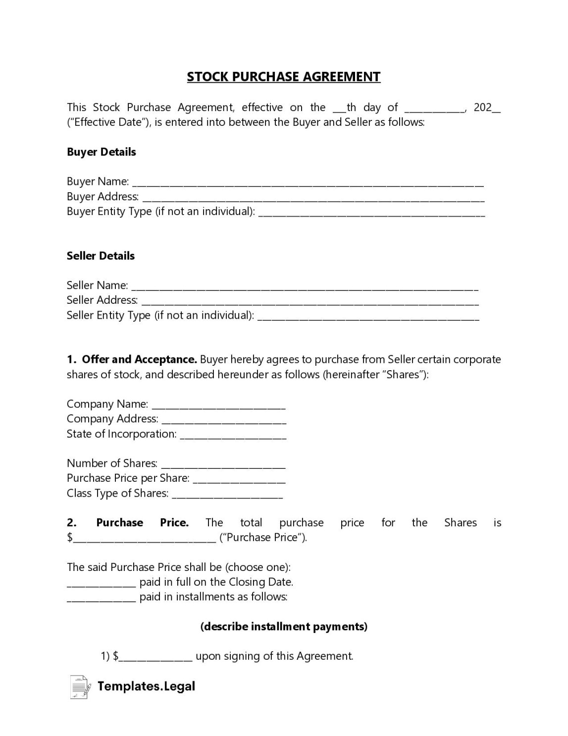 + Purchase Agreement Templates [Word, PDF, ODT]