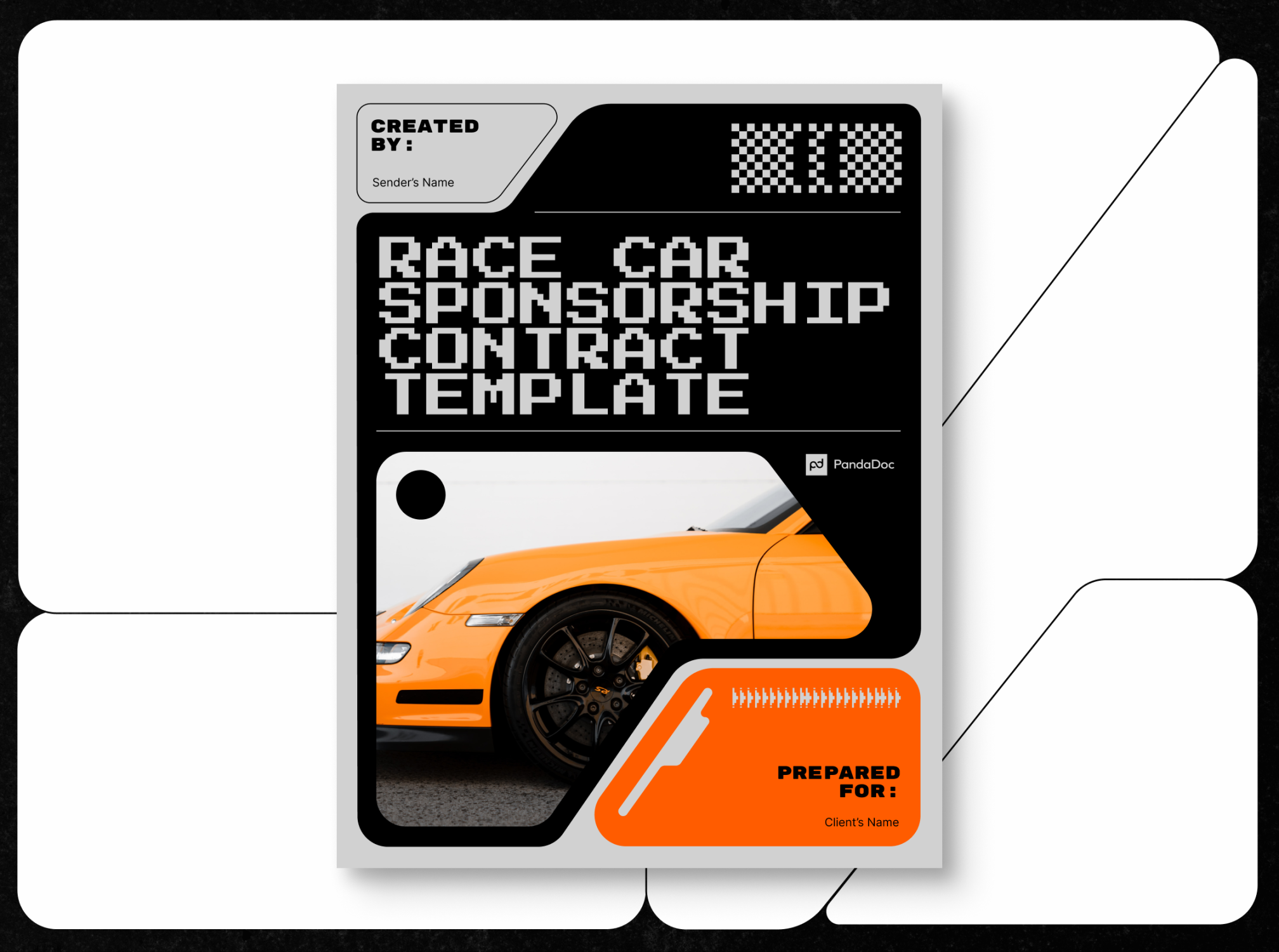 Race Car Sponsorship Contract Template with Proposal Tips