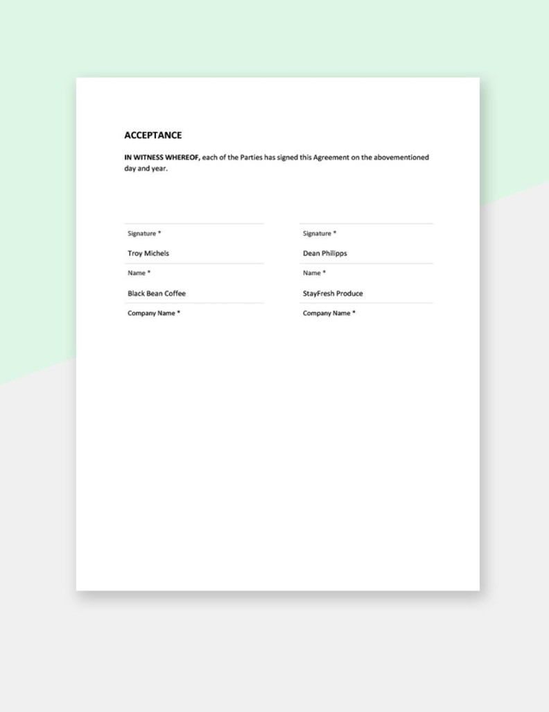 Raw Material Supply Agreement Template in Word, Google Docs, Pages