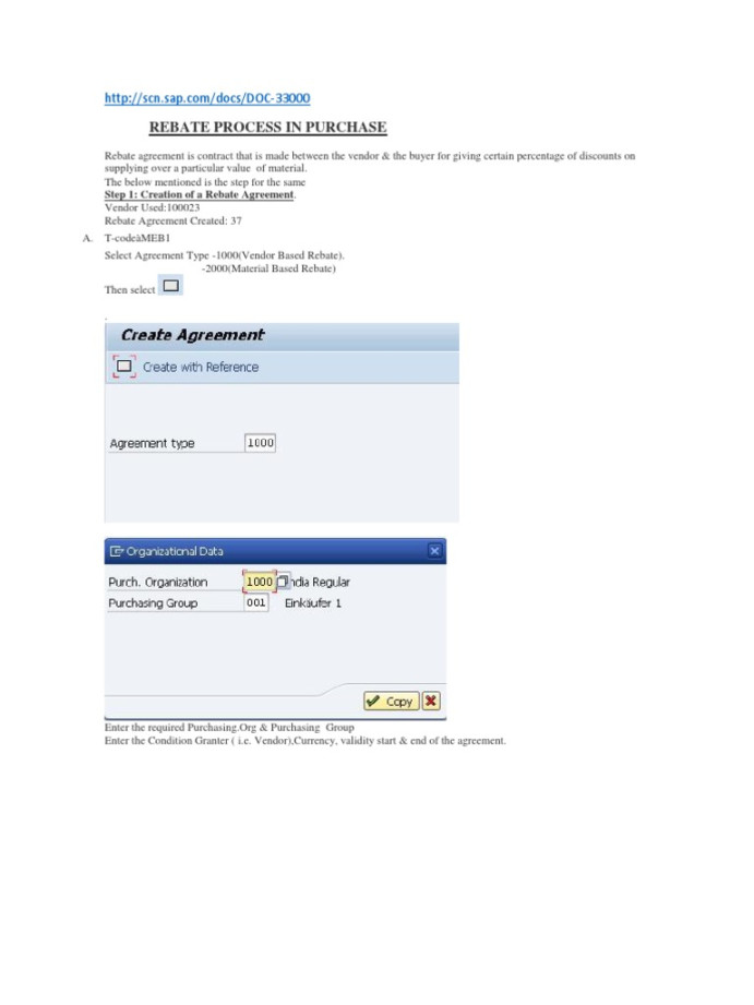 Rebate Agreement Configuration  PDF  Tax Refund  Invoice