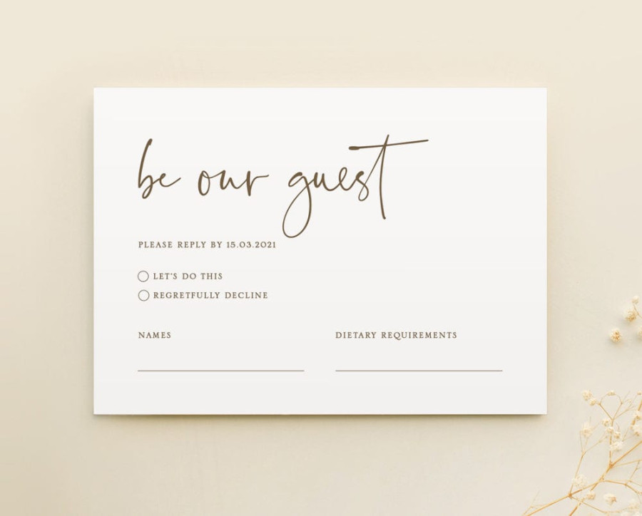 Simple Wedding RSVP Template