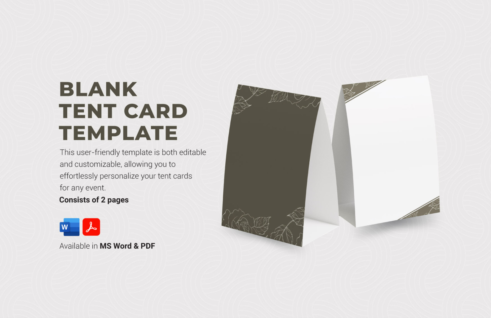 Tent Card Templates in Word - FREE Download  Template