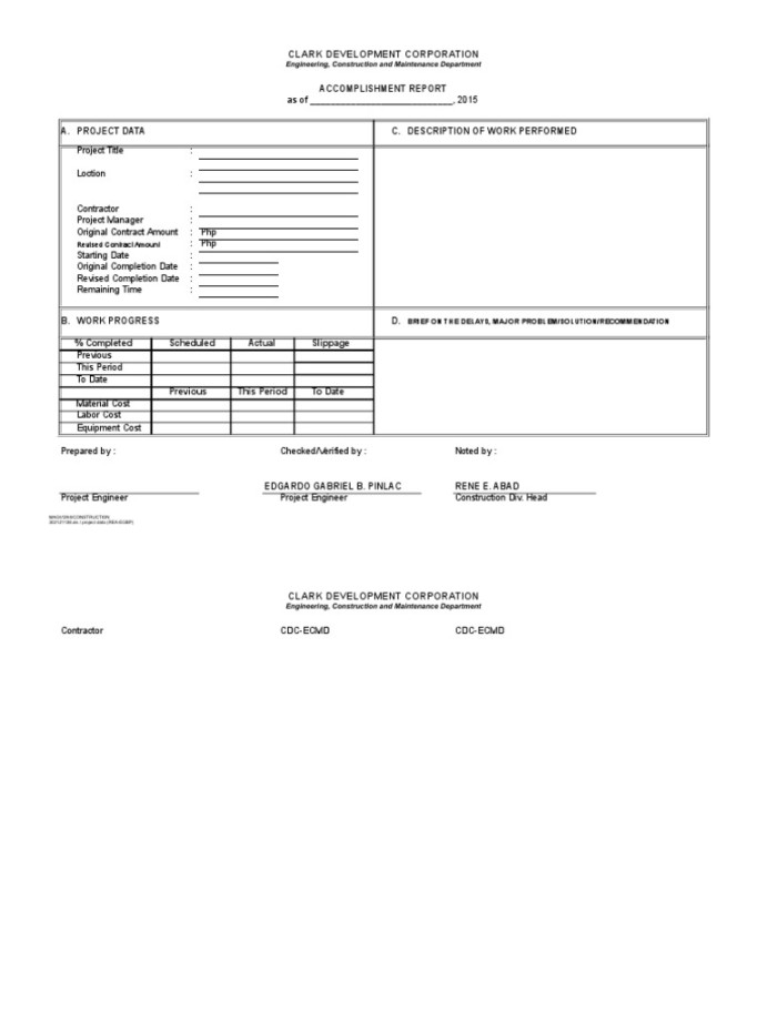 Weekly Accomplishment Report Form  PDF  Science And Technology