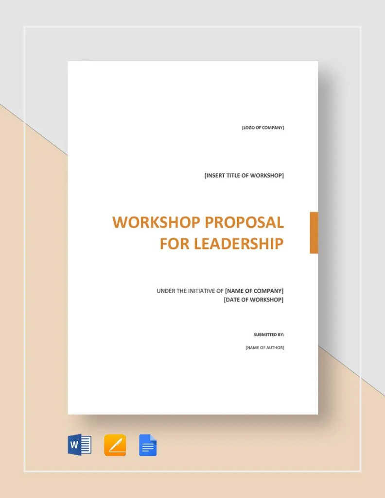 Workshop Proposal Template in Word, Pages, Google Docs - Download